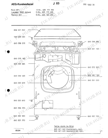 Взрыв-схема посудомоечной машины Aeg LAVRECORD 801 - Схема узла Section1