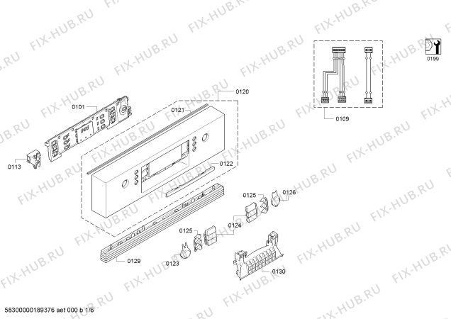 Схема №3 SPI69T44EU, Super Silence с изображением Передняя панель для посудомойки Bosch 00749241