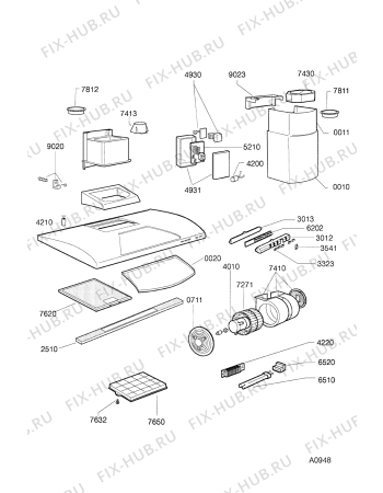 Схема №1 AKR 990 IX с изображением Фильтр для электровытяжки Whirlpool 481248048089