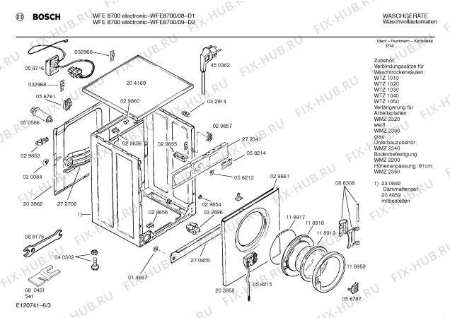 Схема №2 WFE8700 с изображением Ручка для стиралки Bosch 00088628