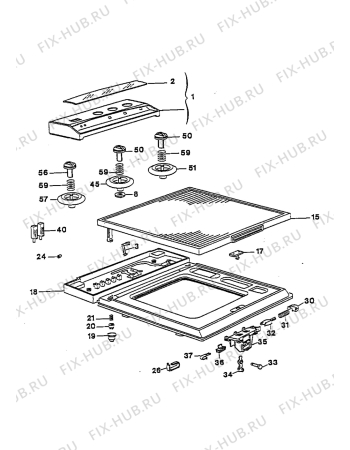 Взрыв-схема стиральной машины Electrolux EW805T - Схема узла Control panel and lid