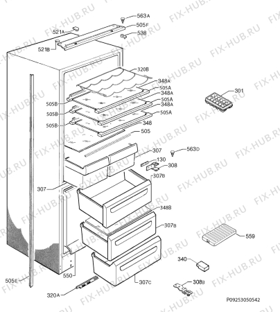 Взрыв-схема холодильника Ikea BITANDE 90222737 - Схема узла Housing 001