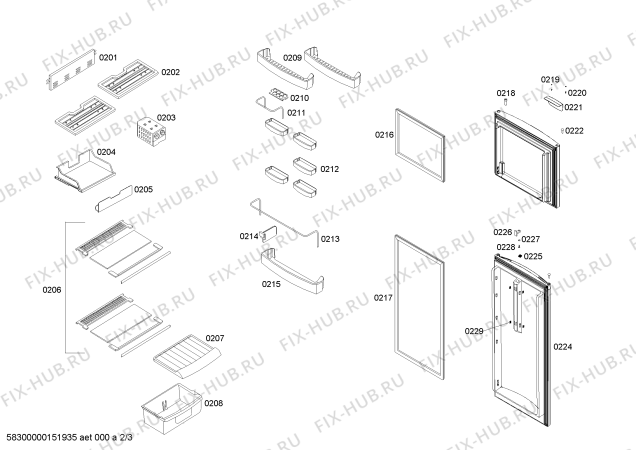 Схема №1 RS32U7504G с изображением Дверь для холодильника Bosch 00710119