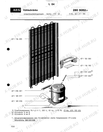 Взрыв-схема комплектующей Aeg SANTO 172 UD - Схема узла Section3
