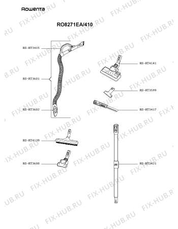 Взрыв-схема пылесоса Rowenta RO8271EA/410 - Схема узла KP005747.6P4