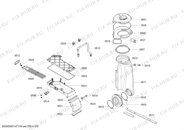 Схема №1 WKD28540FF с изображением Ручка выбора программ для стиральной машины Bosch 00620058