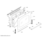 Схема №2 B4540E0FN с изображением Фронтальное стекло для духового шкафа Bosch 00476982