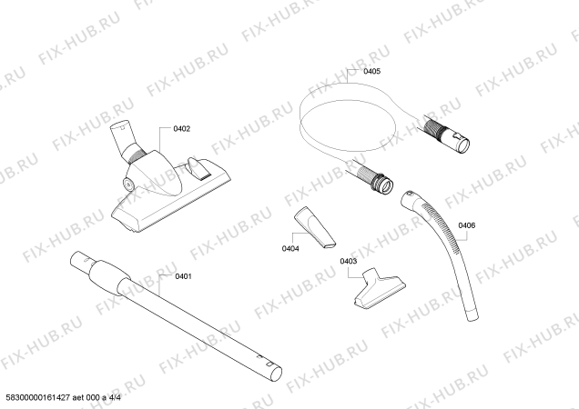 Взрыв-схема пылесоса Bosch BSGL3228IL Bosch GL-30 2200W - Схема узла 04