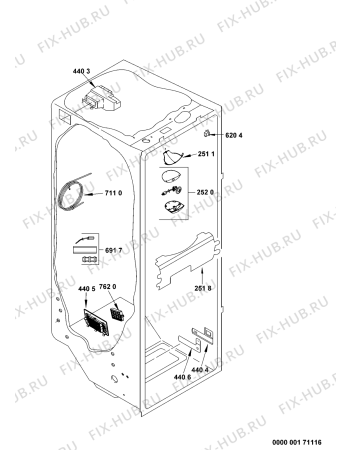 Схема №5 KSN 775/A+ с изображением Пружинка для холодильной камеры Whirlpool 481244229354