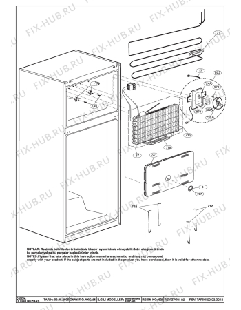 Взрыв-схема холодильника Beko DNE26020 (7271643103) - EVA FAN ASS.NF B-900