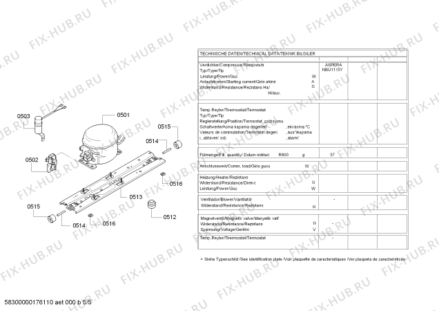 Схема №2 KGN57AI50I с изображением Плата для холодильника Siemens 00709714