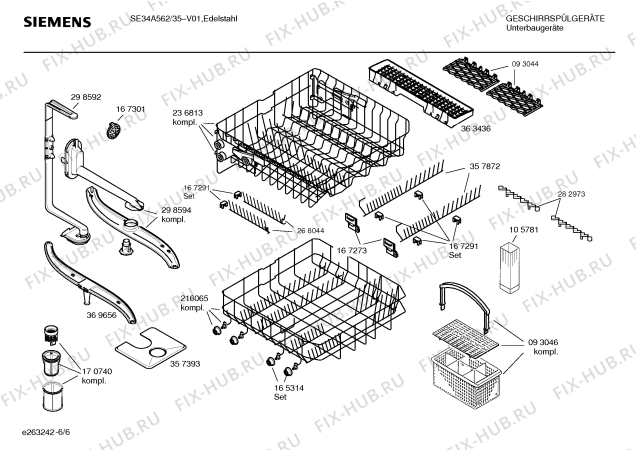 Схема №3 SE54562CH с изображением Передняя панель для посудомойки Siemens 00362289