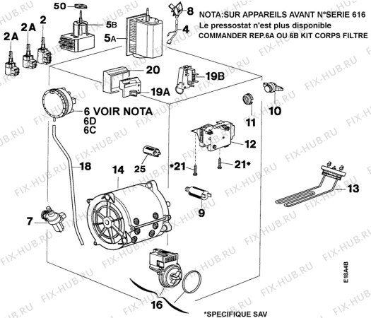 Взрыв-схема стиральной машины Zanussi TL532-2 - Схема узла Electrical equipment