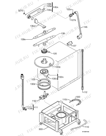 Взрыв-схема посудомоечной машины Juno JSI3360W - Схема узла Hydraulic System 272