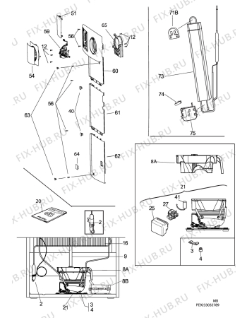 Взрыв-схема холодильника Husqvarna QR2660X - Схема узла C10 Cold, users manual