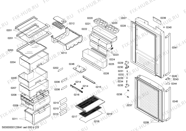 Схема №3 KG29FA40 с изображением Ручка двери для холодильной камеры Siemens 00679405