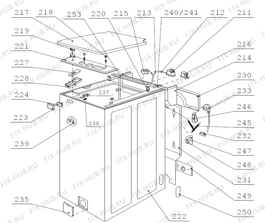 Взрыв-схема стиральной машины Gorenje Minimax 2150 W511A02A SE   -White 4_5 kg (900002948, W511A02A) - Схема узла 02
