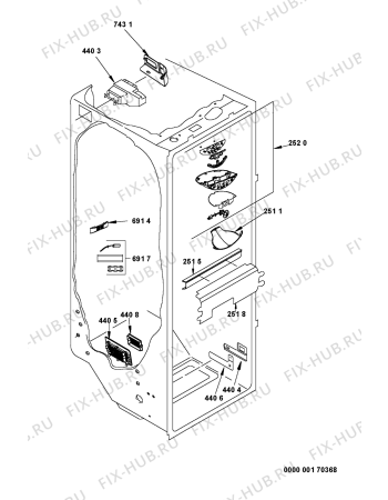 Схема №5 S25C FWW2X с изображением Дверца для холодильной камеры Whirlpool 481241619497