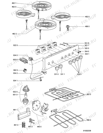 Схема №2 ACM 366/1 D с изображением Электролампа для плиты (духовки) Whirlpool 481213448283