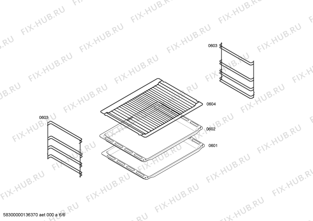 Взрыв-схема плиты (духовки) Siemens HE301E0S - Схема узла 06