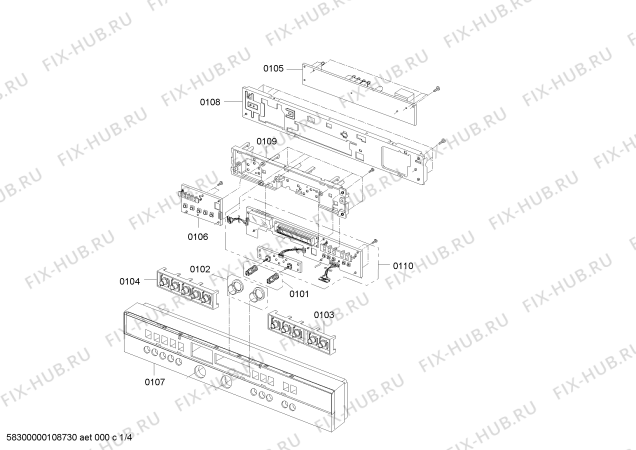 Схема №2 HF86Q560 с изображением Дисплейный модуль для микроволновой печи Siemens 00754468