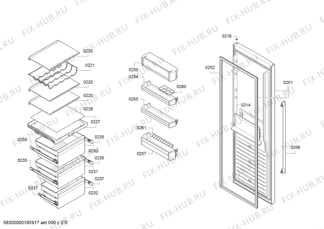 Взрыв-схема холодильника Neff KS8348I30 to be defined by design as part of top panel electronic - Схема узла 02