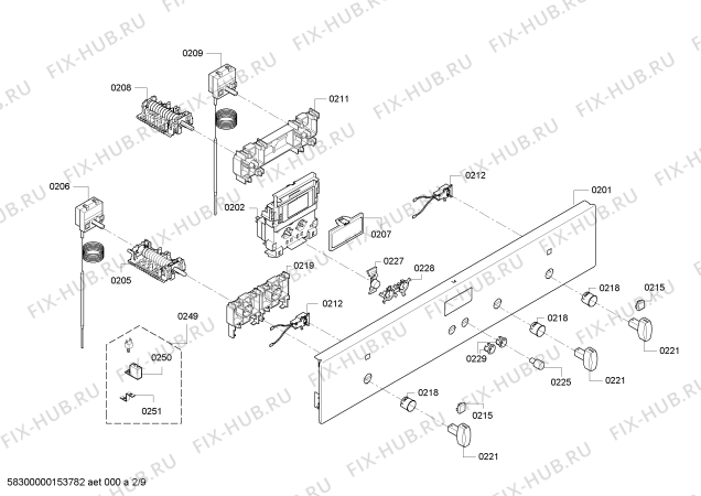 Схема №1 U14M42S0GB с изображением Переключатель режимов для плиты (духовки) Bosch 00622213