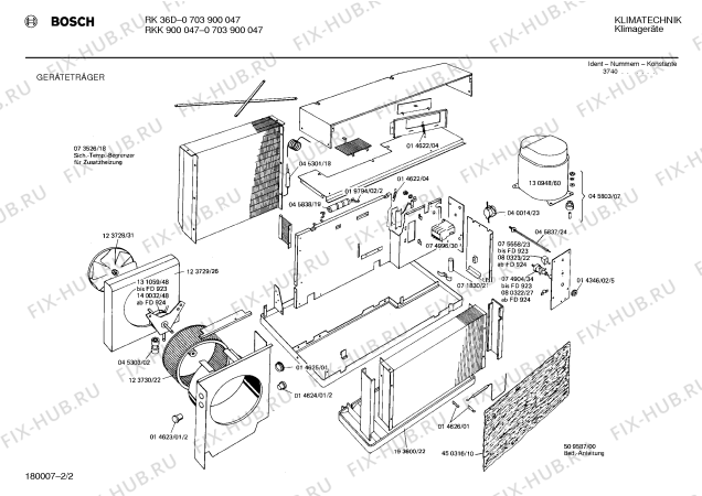 Взрыв-схема стиральной машины Bosch 0703900047 RKK900047 - Схема узла 02