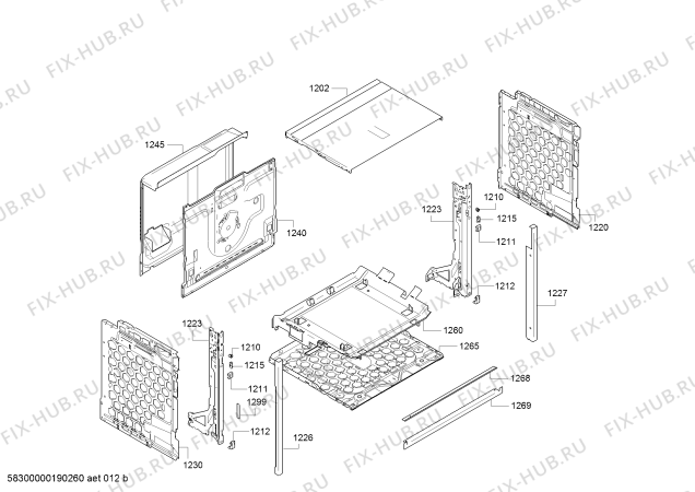 Схема №3 HBG656EW1 с изображением Дефлектор для духового шкафа Bosch 00772447