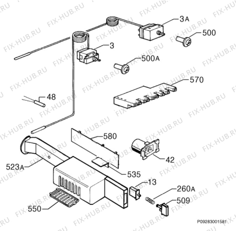 Взрыв-схема холодильника Zanussi ZD29/8LR-00 - Схема узла Diffusor