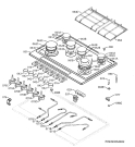 Схема №1 HG956440SM с изображением Поверхность для плиты (духовки) Aeg 3578597605