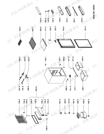 Схема №1 ARG 422 с изображением Компрессор для холодильной камеры Whirlpool 481936038681