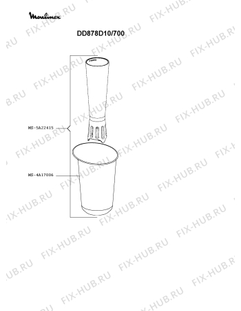 Взрыв-схема блендера (миксера) Moulinex DD878D10/700 - Схема узла BP005321.9P3