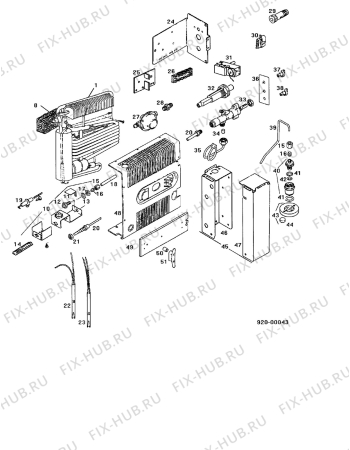 Взрыв-схема холодильника Electrolux RC115 - Схема узла Extra equipment