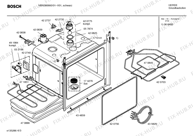 Взрыв-схема плиты (духовки) Bosch HBN380660 - Схема узла 03