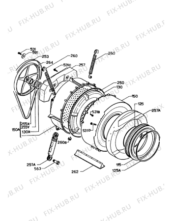 Взрыв-схема стиральной машины Acec ML1010 - Схема узла Tub and drum