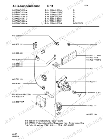 Взрыв-схема стиральной машины Aeg LAV6754 - Схема узла Electrical equipment