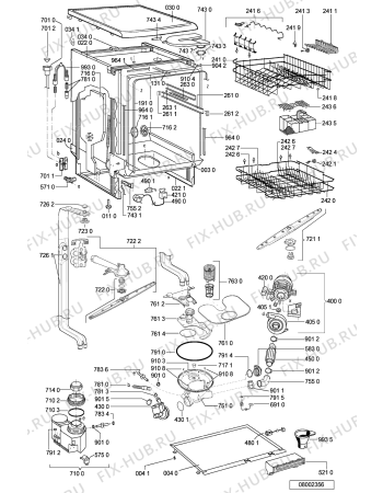 Схема №1 ADP 5440/2 WH с изображением Обшивка для посудомойки Whirlpool 481245371356