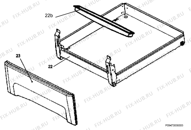 Взрыв-схема плиты (духовки) Electrolux EKK513500W - Схема узла Section 2