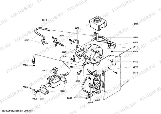 Схема №4 C7660N1 с изображением Панель для электрокофемашины Bosch 00663485