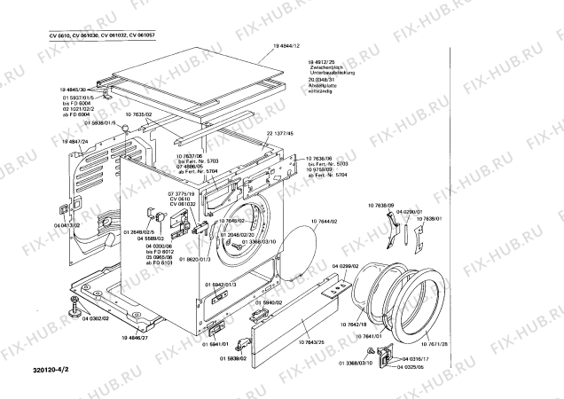 Схема №2 CV062132 CV621 с изображением Винт для стиральной машины Bosch 00021708
