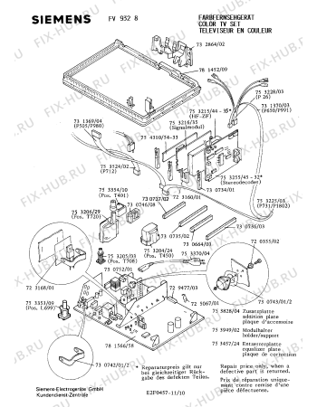 Взрыв-схема телевизора Siemens FV9328 - Схема узла 10