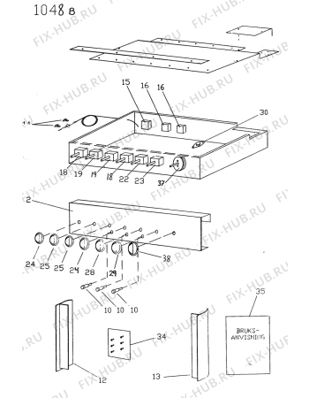 Взрыв-схема плиты (духовки) Electrolux CO5925 - Схема узла H20 Oven primary (large) D