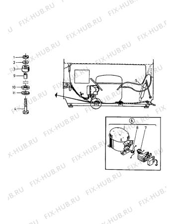 Взрыв-схема холодильника Acec SB2801 - Схема узла Cooling system 017