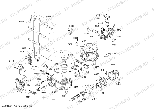 Схема №3 SGI57T06EU с изображением Передняя панель для посудомойки Bosch 00443256