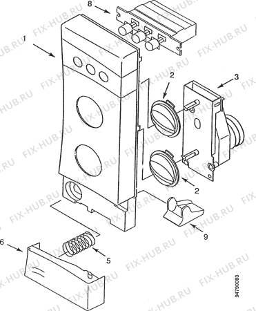 Взрыв-схема микроволновой печи Electrolux EMS2376 - Схема узла Section 2