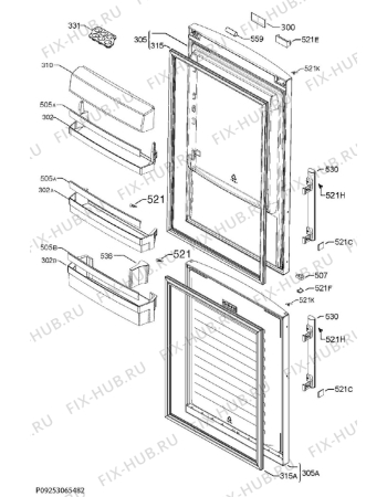 Схема №2 S73420CTX2 с изображением Блок управления для холодильника Aeg 973925054811022