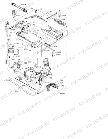 Взрыв-схема стиральной машины Electrolux EW1550F - Схема узла Water equipment