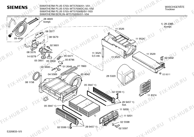 Схема №4 WT57030 SIWATHERM PLUS 5703 с изображением Инструкция по эксплуатации для сушильной машины Siemens 00516758