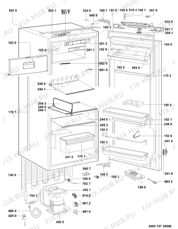 Схема №1 KRIF 3121 A++ с изображением Вноска для холодильной камеры Whirlpool 481010724591